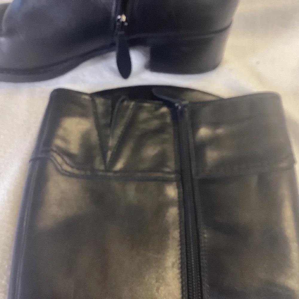 Franco Sarto Cissy Black Leather Knee High Riding Boots Womens 10M Block Heel